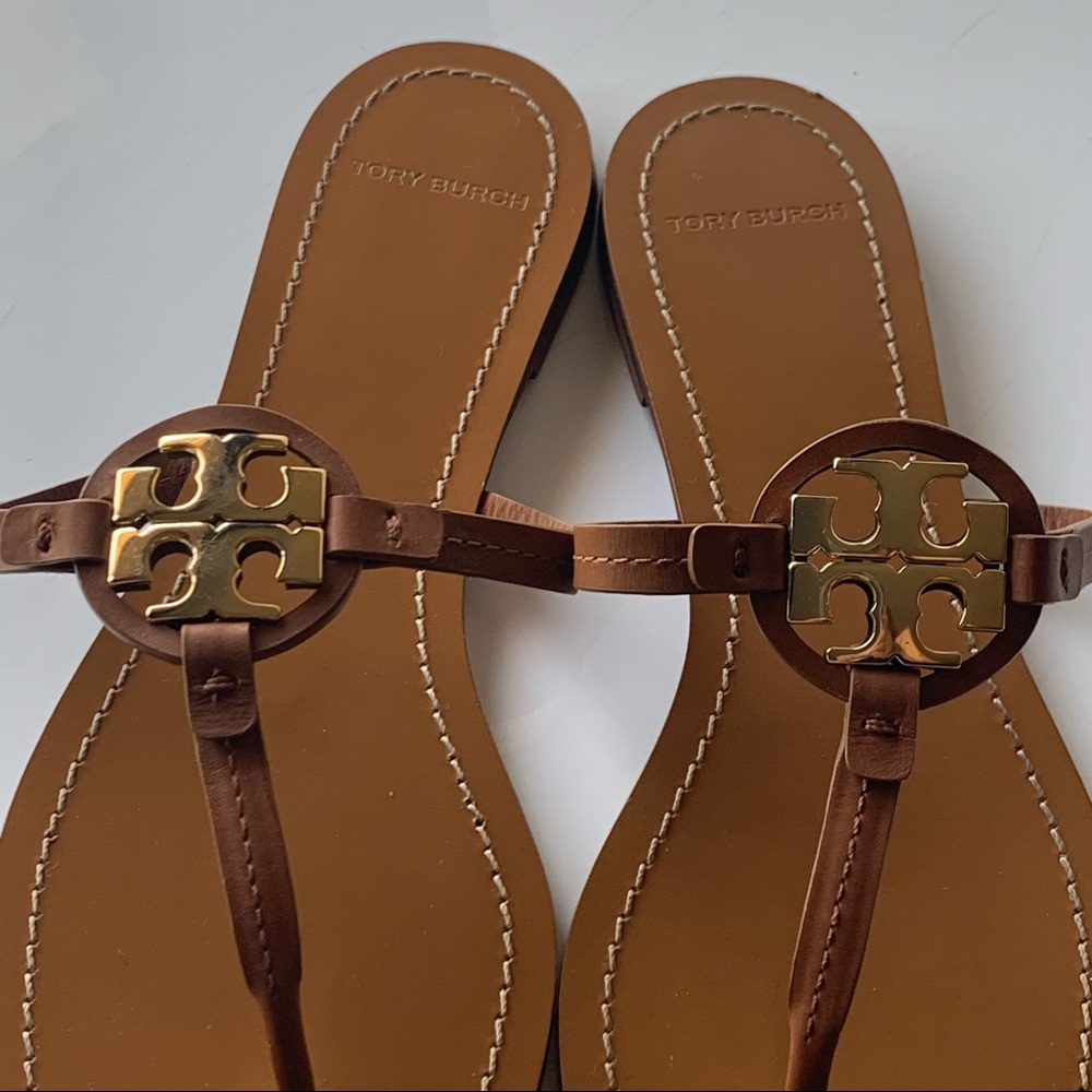 ‼️SOLD‼️Tory Burch,  Miller Leather Thong Sandals - Picture 8 of 12